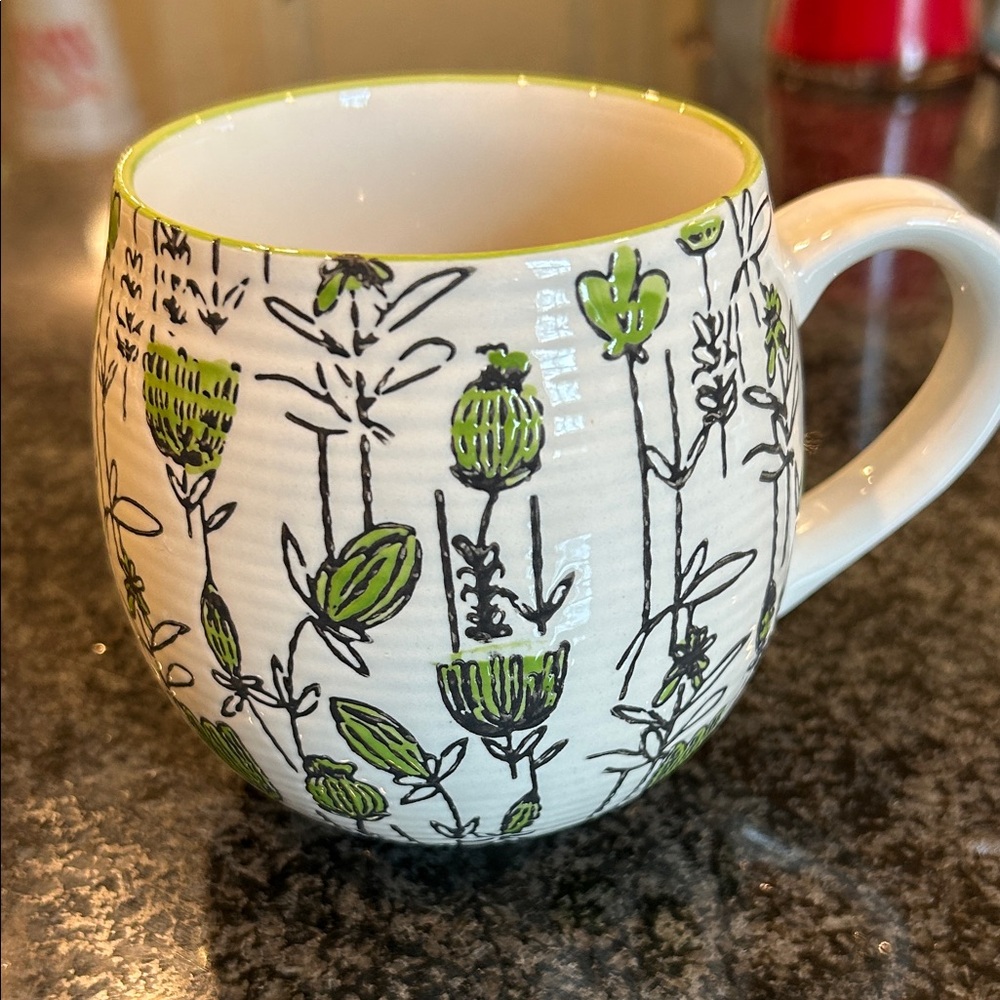 Potter’s Studio Floral Green and White Mug